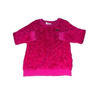 Juicy Couture Toddler Girls Kids Pink Faux Fur Top Sweater Long Sleeve Logo Sz 4